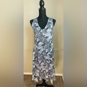 ANY Body Grey Brown Sleeveless Cut Out Back Midi Dress Size SP